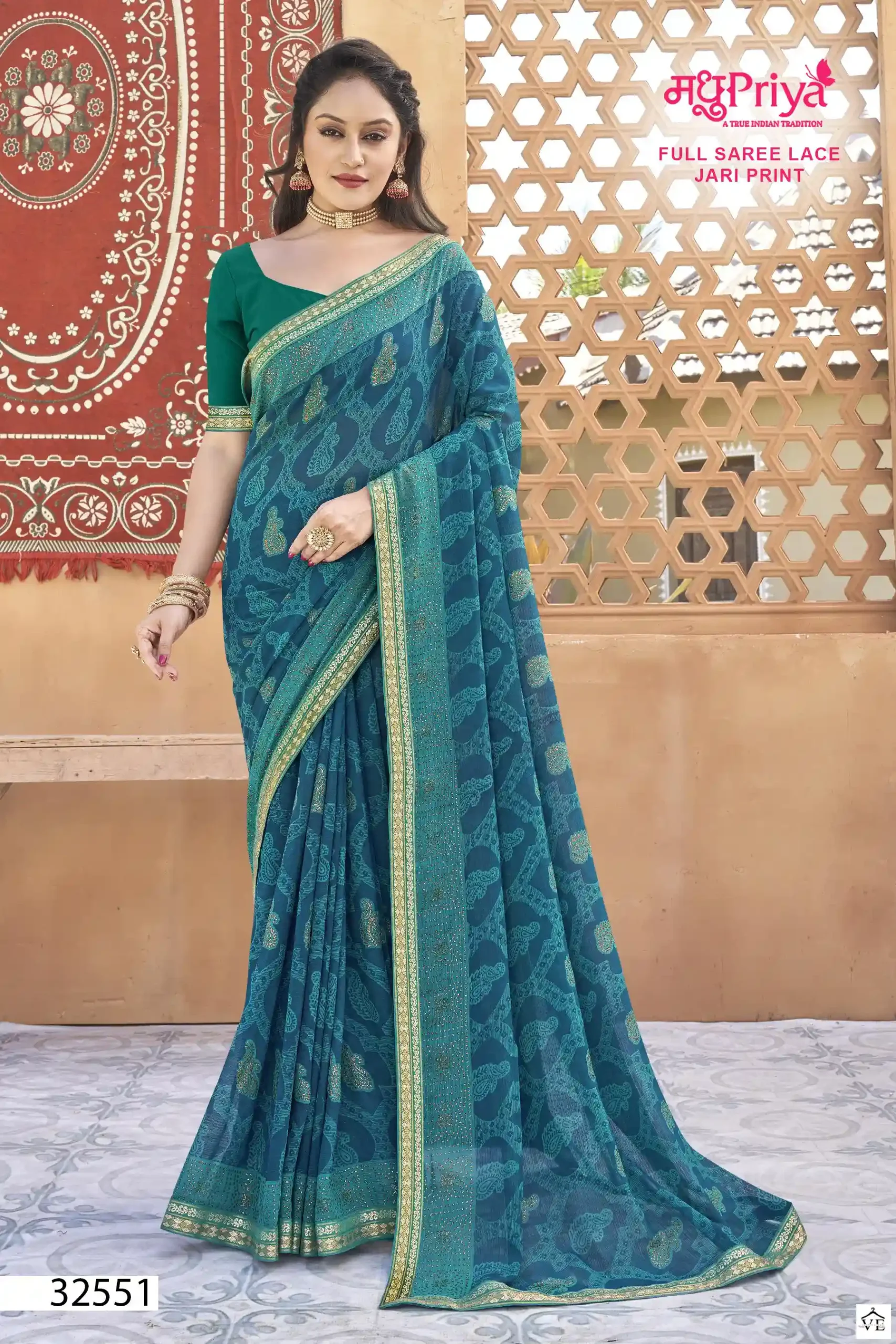 Madhupriya Aadarshini White Cat Zometto Wholesale Saree Catalog - Image 6