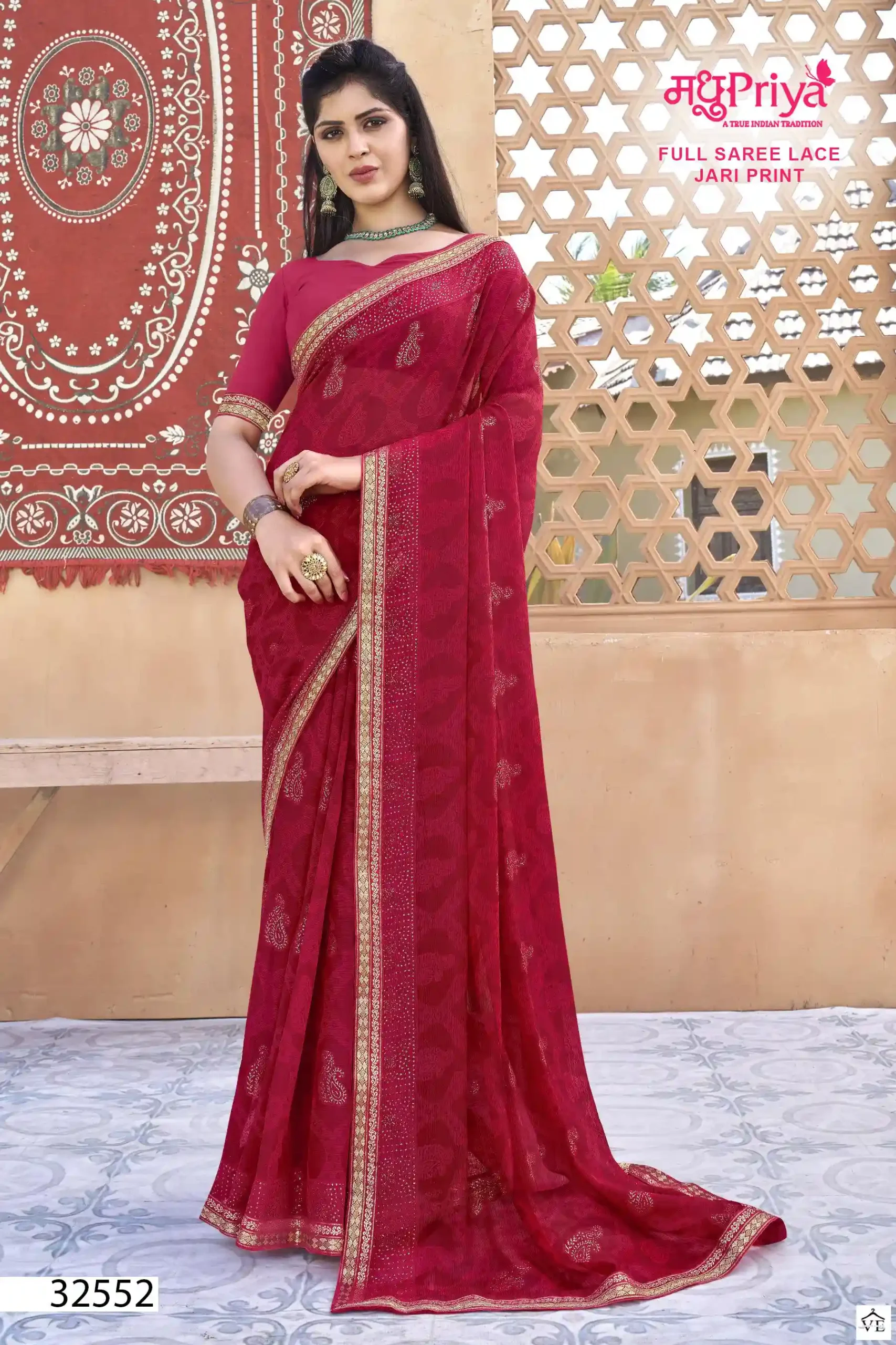 Madhupriya Aadarshini White Cat Zometto Wholesale Saree Catalog - Image 7