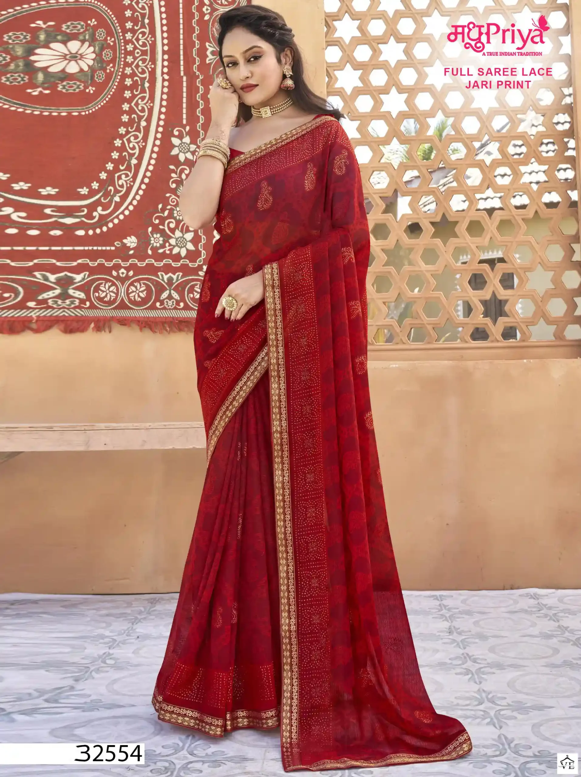 Madhupriya Aadarshini White Cat Zometto Wholesale Saree Catalog