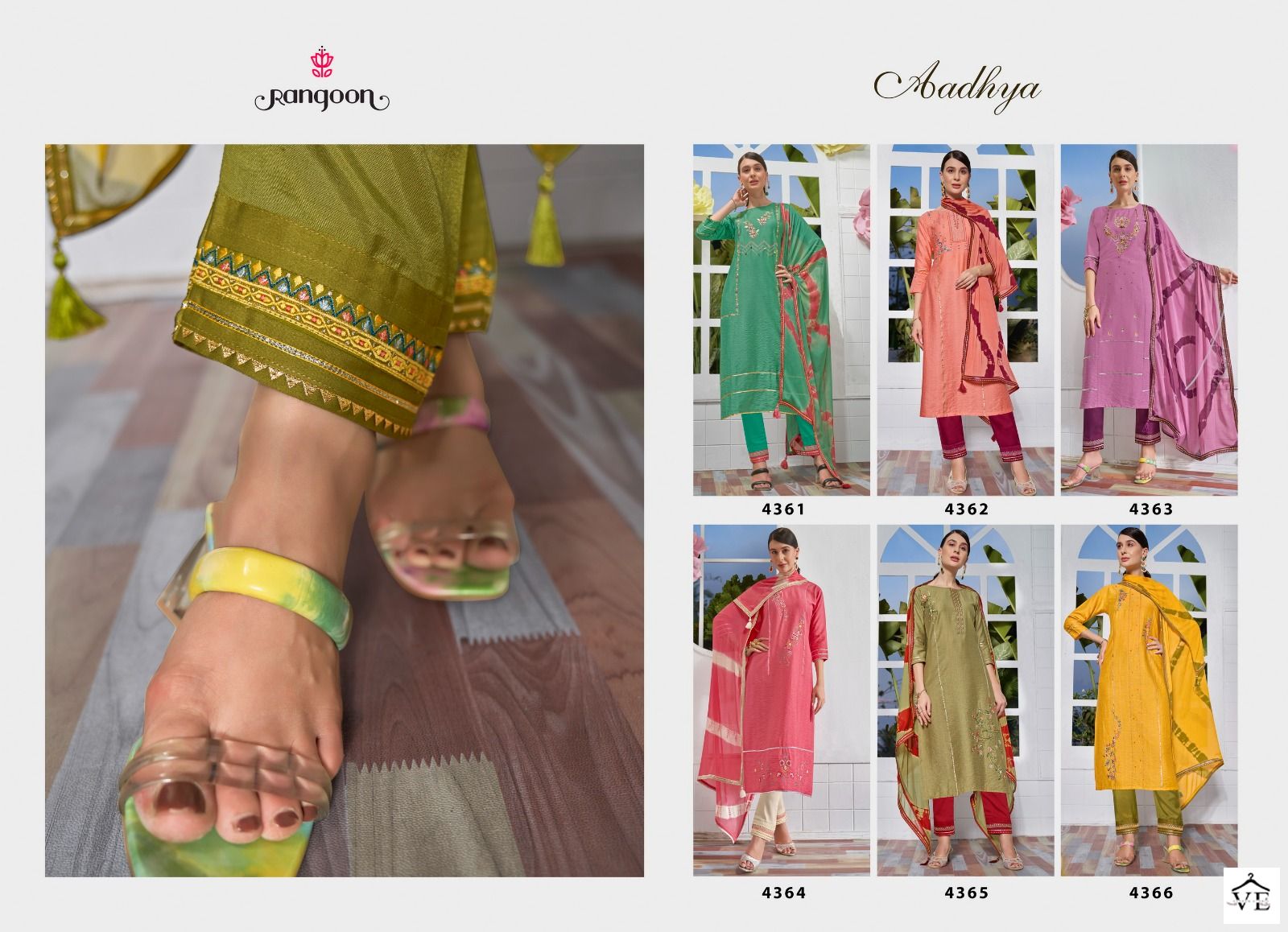 Rangoon Aadhya Viscose Wholesale Readymade Salwar Suit Catalog — Wholesale Salwar Suits, MPA wholesale from Surat — view 7