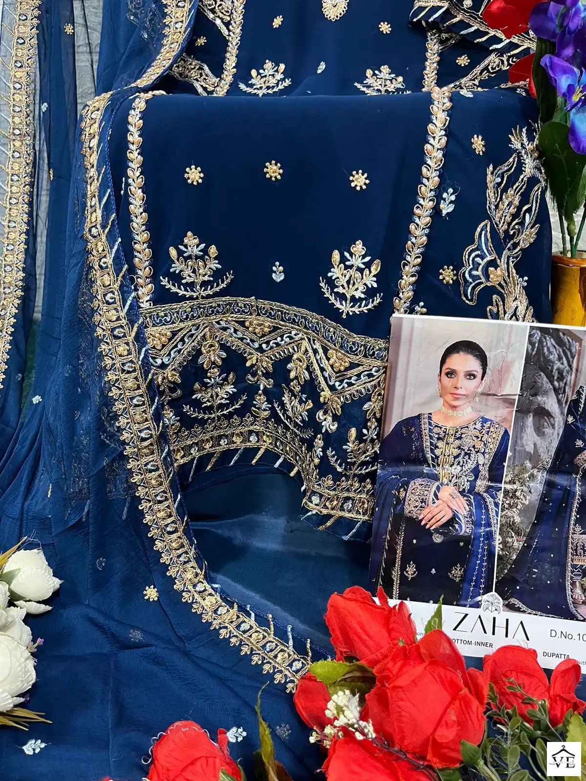 Zaha Aaeesha Vol-1 Georgette Wholesale Designer Pakistani Suits Catalog — Wholesale Salwar Suits, MPA wholesale from Surat - Gallery Image 9