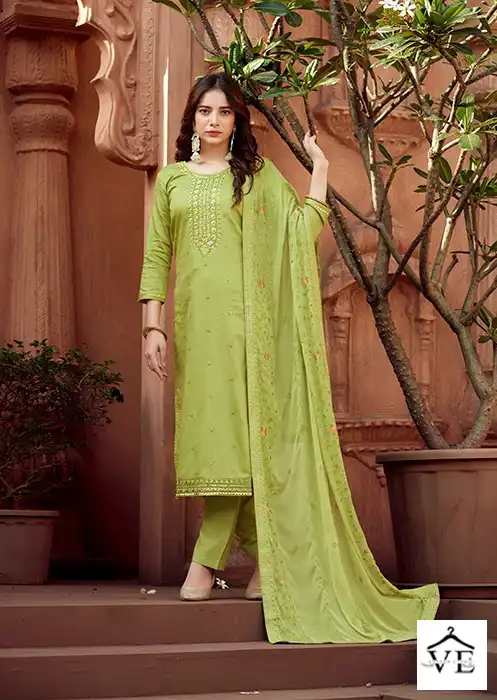 Kalarang Aakarsh Jam Silk Cotton Wholesale Salwar Suit Catalog - Image 2