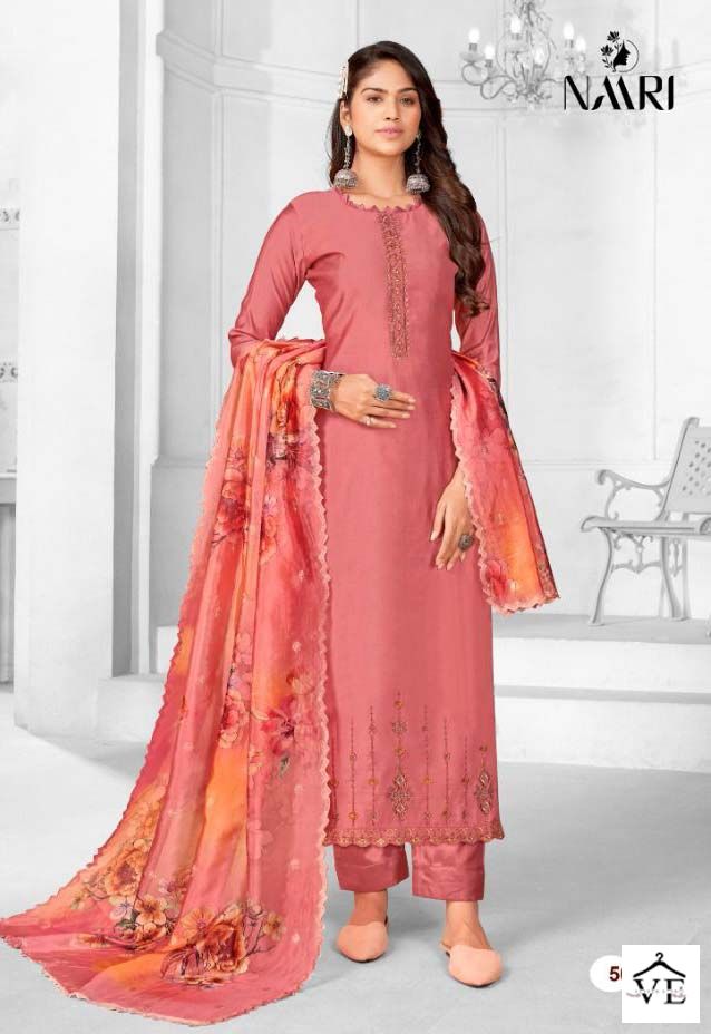 Naari Aalisha Silk Wholesale Designer Salwar Suit Catalog — Wholesale Salwar Suits, MPA wholesale from Surat - Gallery Image 3