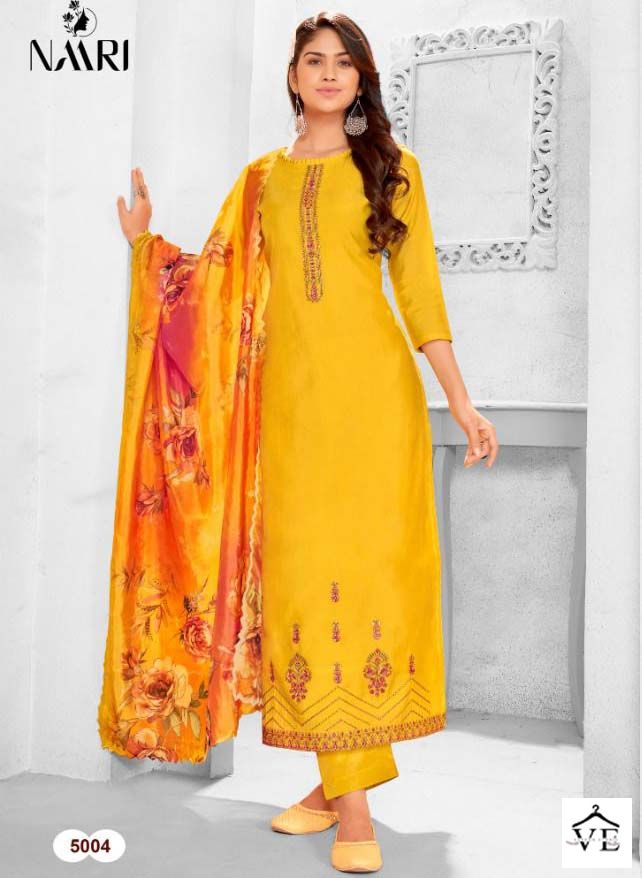 Naari Aalisha Silk Wholesale Designer Salwar Suit Catalog — Wholesale Salwar Suits, MPA wholesale from Surat — view 1