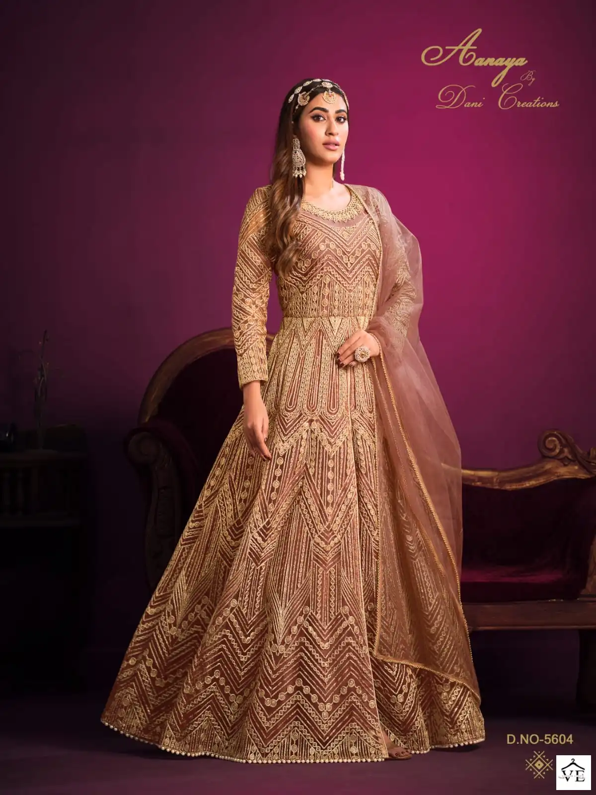 Twisha Aanaya 5600 Series Net Wholesale Anarkali Salwar Suit Catalog — Wholesale Salwar Suits, MPA wholesale from Surat - Gallery Image 4