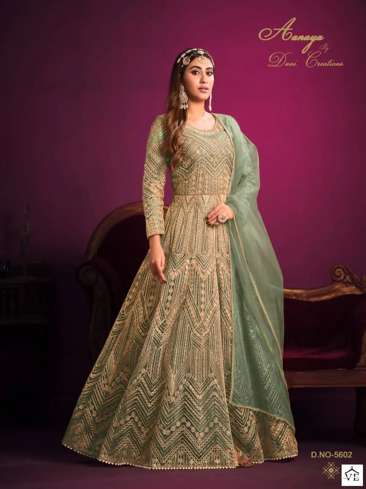Twisha Aanaya 5600 Series Net Wholesale Anarkali Salwar Suit Catalog — Wholesale Salwar Suits, MPA wholesale from Surat - Gallery Image 3