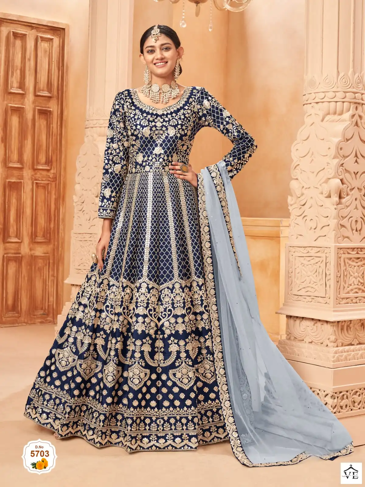 Twisha Aanaya 5700 Series Art Silk Wholesale Anarkali Salwar Suit Catalog — Wholesale Salwar Suits, MPA wholesale from Surat - Gallery Image 4