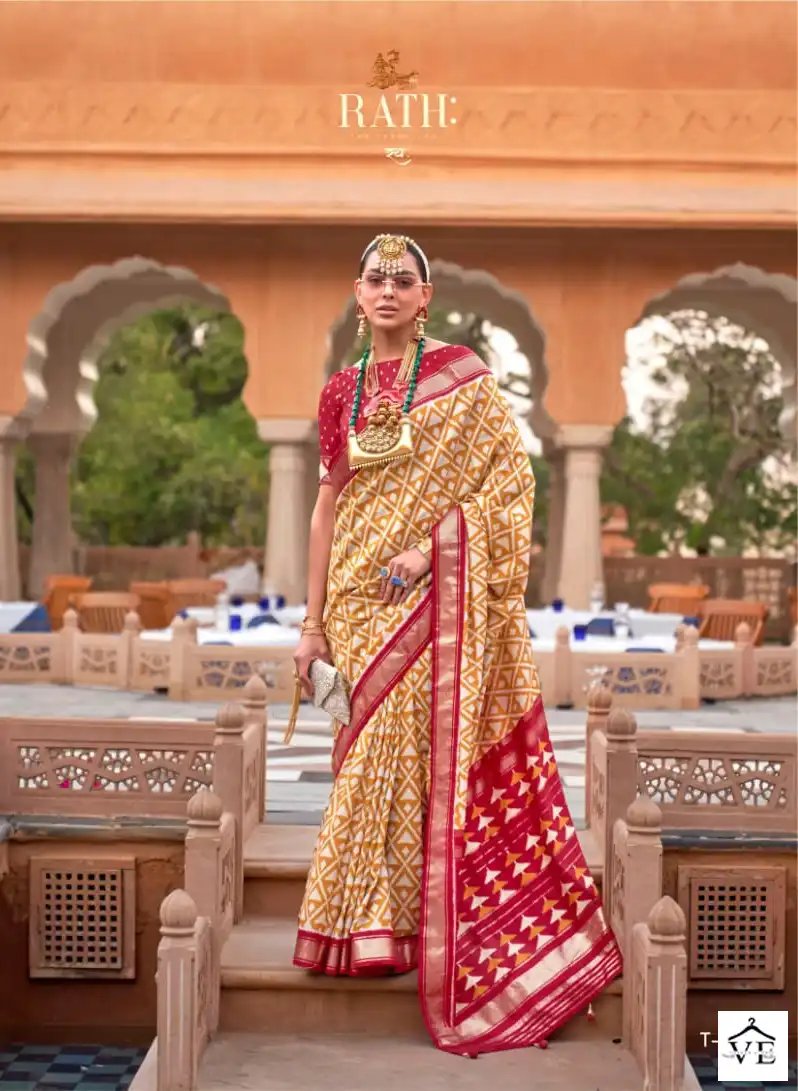 Rath Aarambh Soft Silk Wholesale Saree Catalog — Wholesale Sarees, MPA wholesale from Surat - Gallery Image 7
