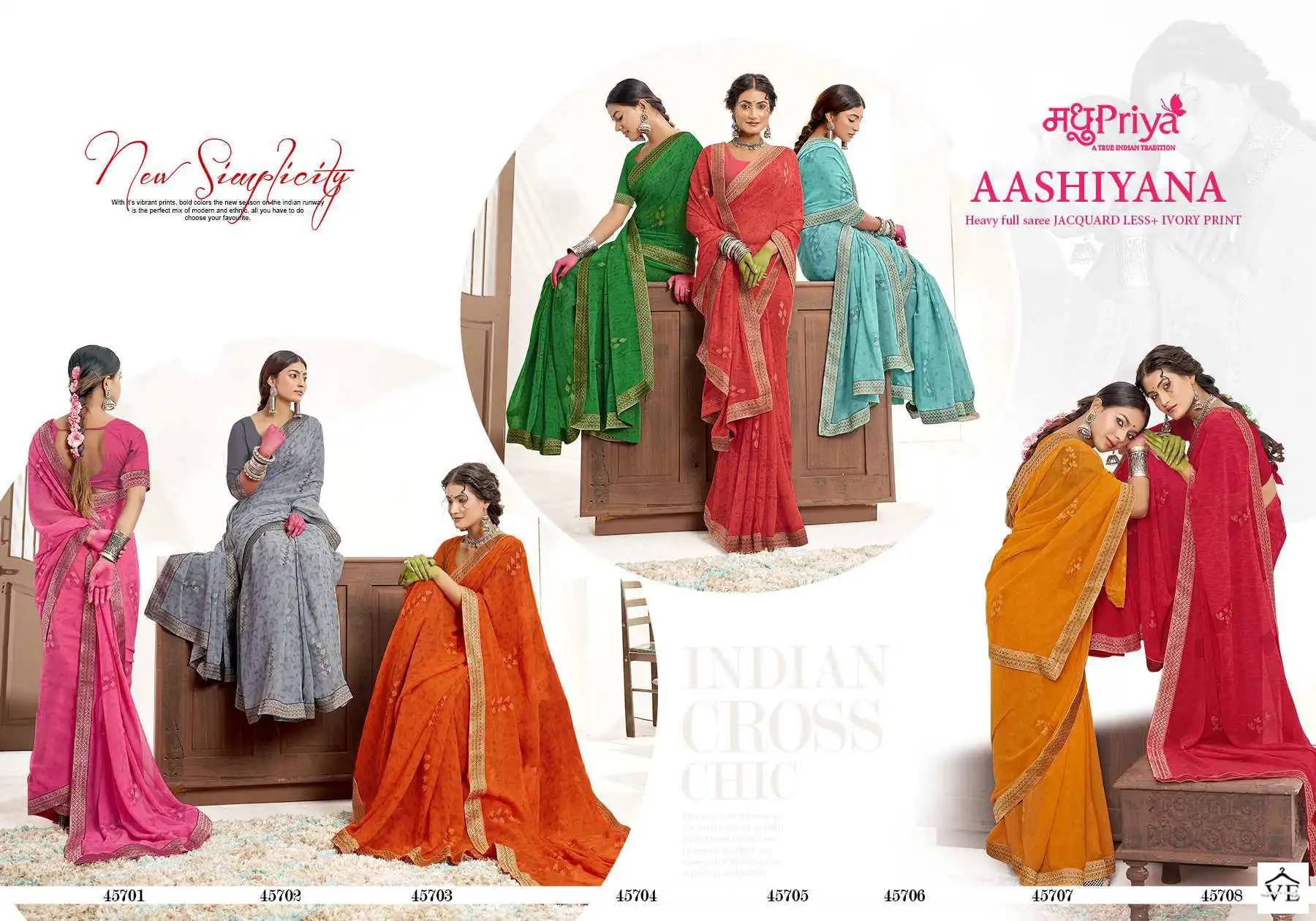 Madhupriya Aashiyana Georgette Wholesale Saree Catalog — Wholesale Sarees, MPA wholesale from Surat — view 9