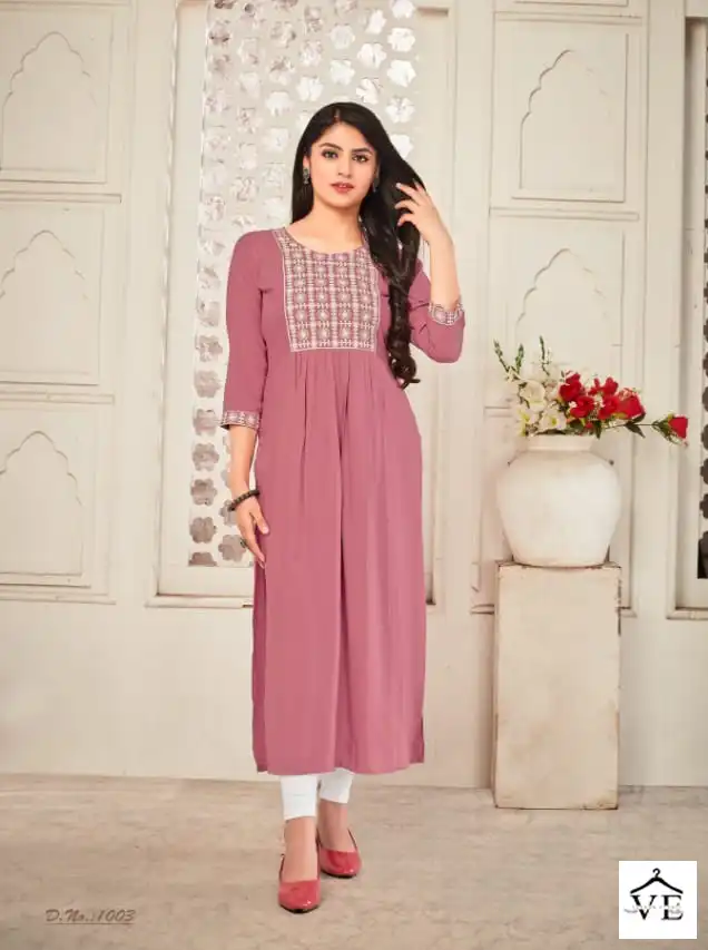Maa Creation Afreen Rayon 14 Kg Wholesale Kurti Catalog — Wholesale Kurtis, MPA wholesale from Surat - Gallery Image 2