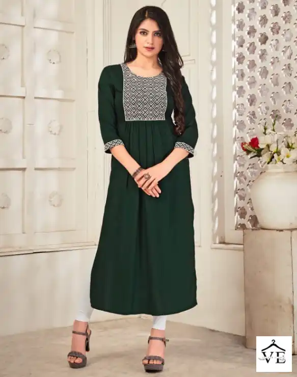 Maa Creation Afreen Rayon 14 Kg Wholesale Kurti Catalog — Wholesale Kurtis, MPA wholesale from Surat — view 1