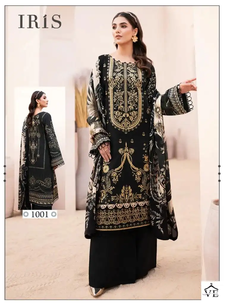 Iris Afsanah Pure Cotton Wholesale Pakistani Regular Suit Catalog — Wholesale Salwar Suits, MPA wholesale from Surat - Gallery Image 4
