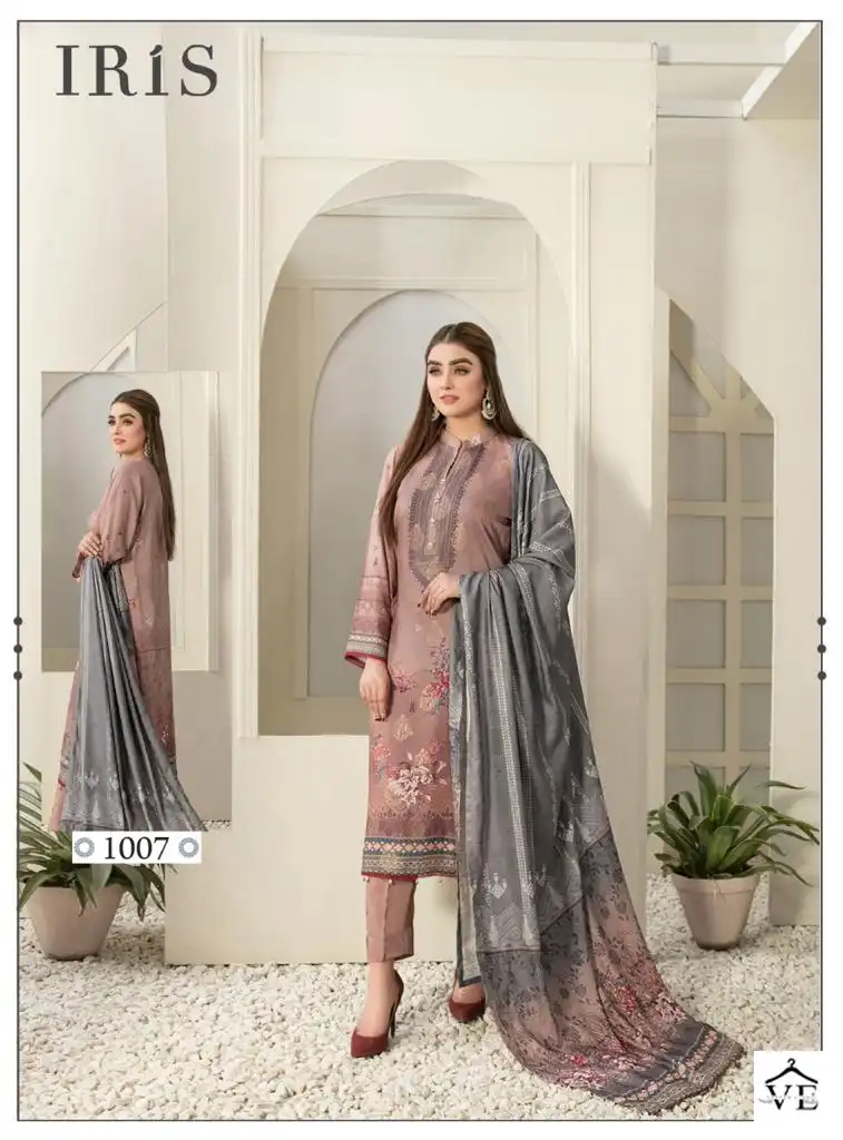 Iris Afsanah Pure Cotton Wholesale Pakistani Regular Suit Catalog — Wholesale Salwar Suits, MPA wholesale from Surat - Gallery Image 5