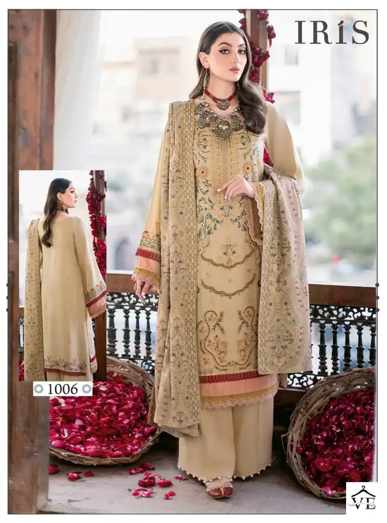 Iris Afsanah Pure Cotton Wholesale Pakistani Regular Suit Catalog — Wholesale Salwar Suits, MPA wholesale from Surat - Gallery Image 6