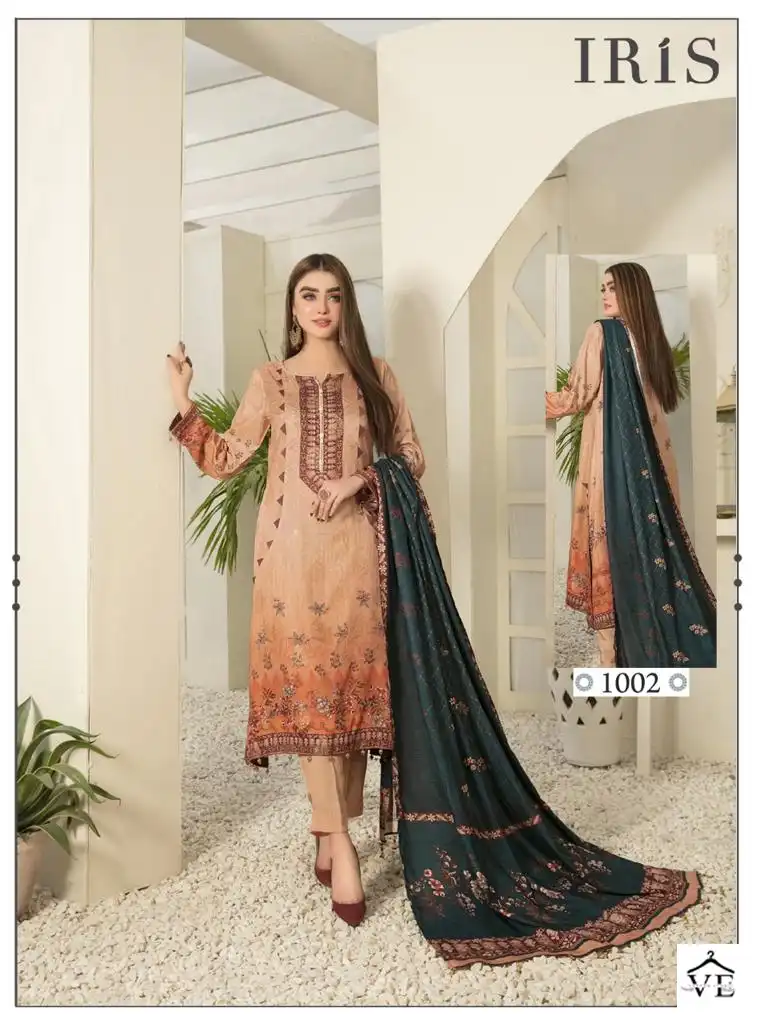 Iris Afsanah Pure Cotton Wholesale Pakistani Regular Suit Catalog — Wholesale Salwar Suits, MPA wholesale from Surat - Gallery Image 7