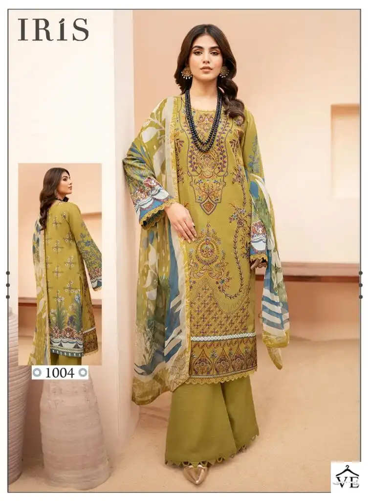 Iris Afsanah Pure Cotton Wholesale Pakistani Regular Suit Catalog — Wholesale Salwar Suits, MPA wholesale from Surat - Gallery Image 2