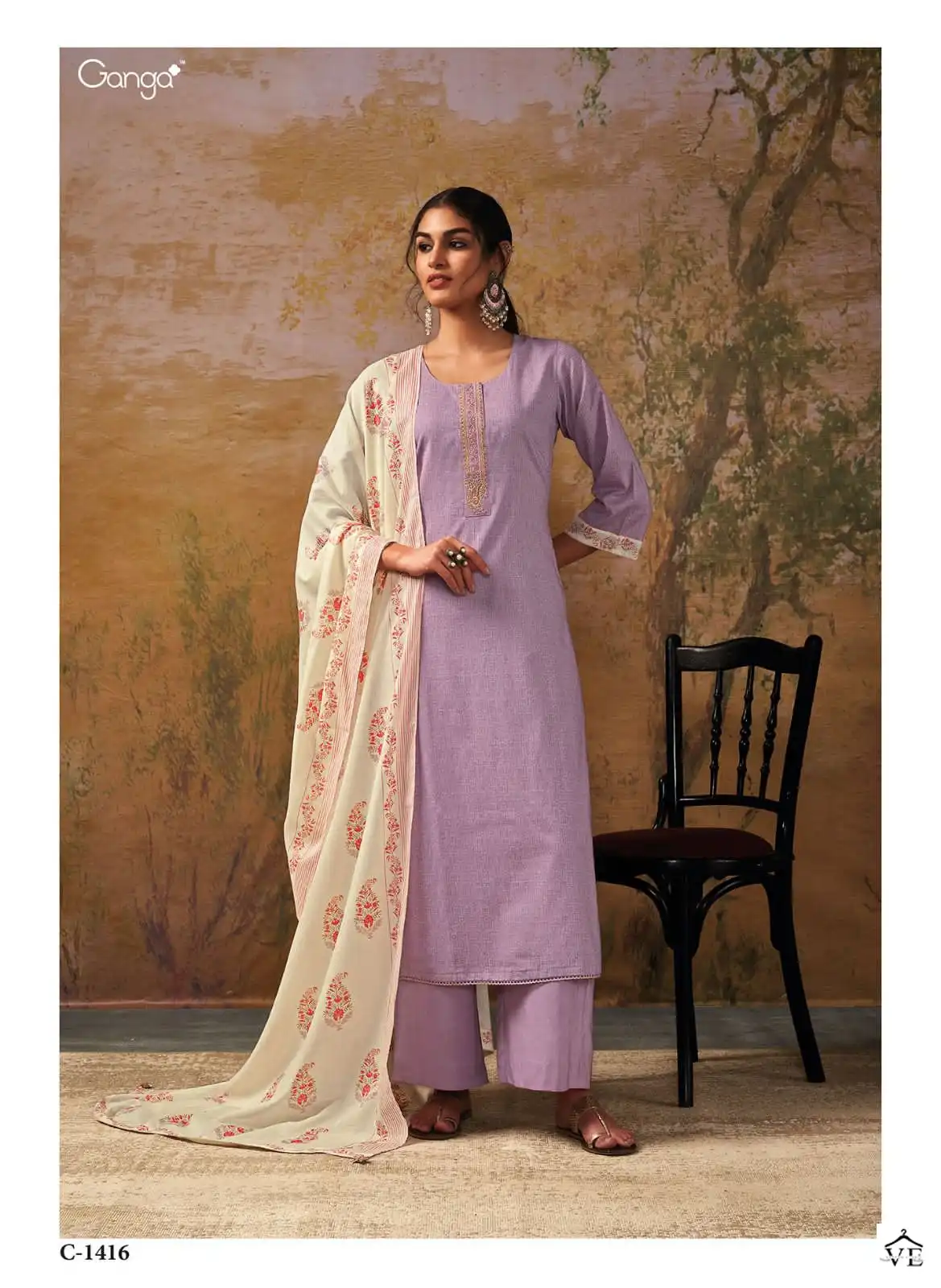 Ganga Aisha Premium Cotton Wholesale Salwar Suit Catalog — Wholesale Salwar Suits, MPA wholesale from Surat - Gallery Image 3