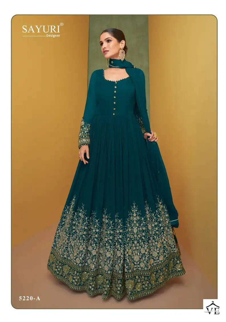 Sayuri Alizeh Gold Real Georgette Wholesale Readymade Designer Suit Catalog — Wholesale Salwar Suits, Sayuri Designer wholesale from Surat - Gallery Image 5