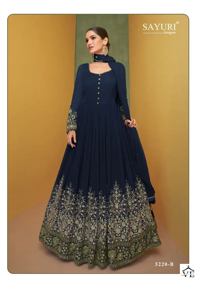 Sayuri Alizeh Gold Real Georgette Wholesale Readymade Designer Suit Catalog — Wholesale Salwar Suits, Sayuri Designer wholesale from Surat - Gallery Image 3