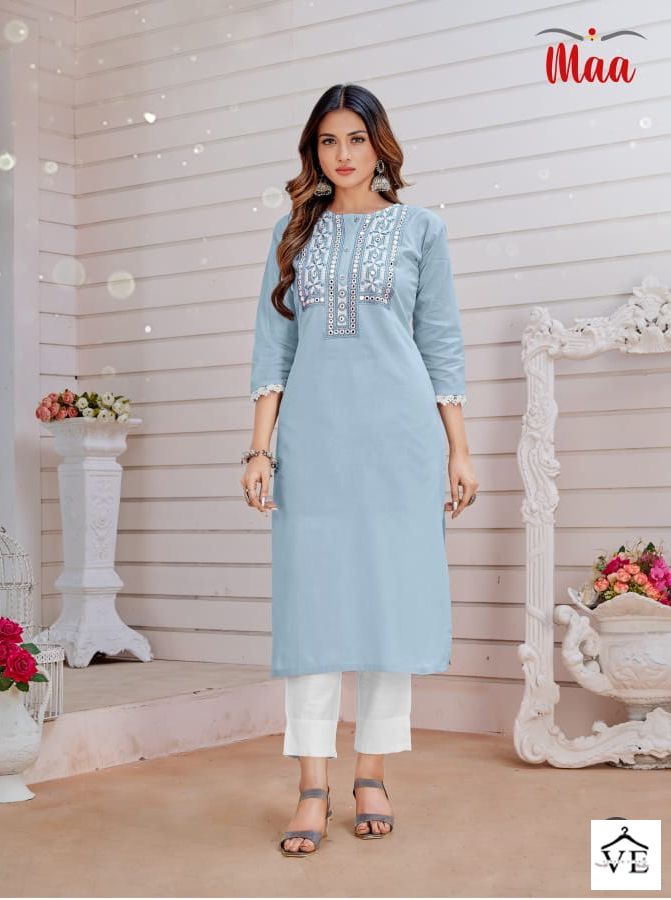 Vardan Ethnic Amore Mul Cotton Wholesale Kurti Catalog — Wholesale Kurtis, MPA wholesale from Surat - Gallery Image 3