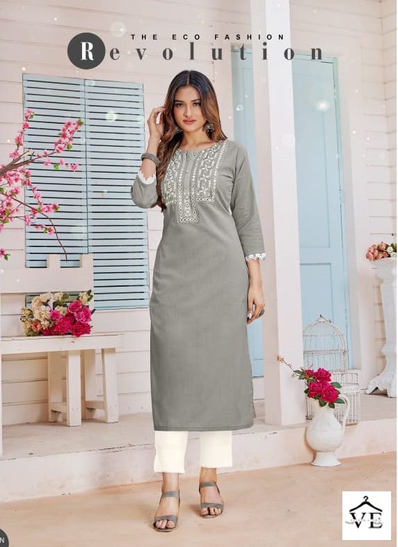 Vardan Ethnic Amore Mul Cotton Wholesale Kurti Catalog — Wholesale Kurtis, MPA wholesale from Surat - Gallery Image 4
