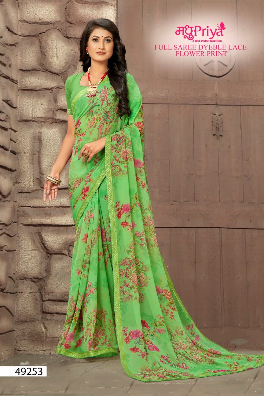 Madhupriya Amrita 60 Gm Chiffon Wholesale Saree Catalog — Wholesale Sarees, MPA wholesale from Surat - Gallery Image 3