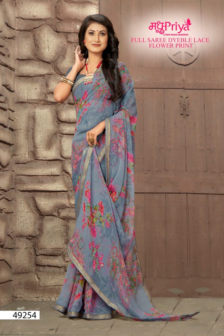 Madhupriya Amrita 60 Gm Chiffon Wholesale Saree Catalog — Wholesale Sarees, MPA wholesale from Surat - Gallery Image 6