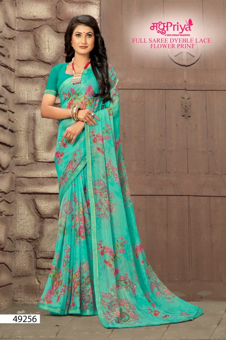 Madhupriya Amrita 60 Gm Chiffon Wholesale Saree Catalog — Wholesale Sarees, MPA wholesale from Surat - Gallery Image 8