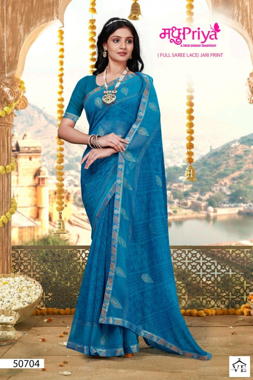 Madhupriya Amulya 60 Gm Chiffon Wholesale Saree Catalog — Wholesale Sarees, MPA wholesale from Surat - Gallery Image 6