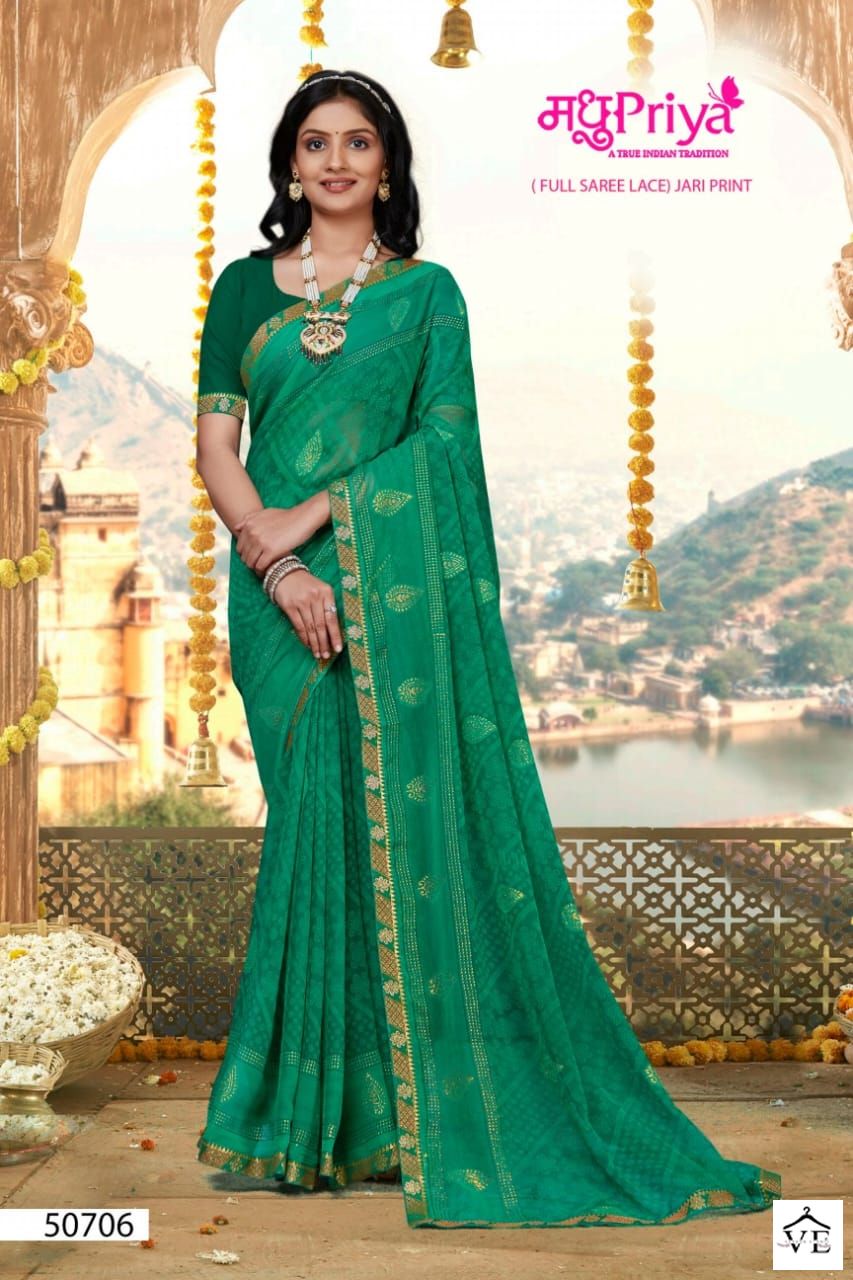 Madhupriya Amulya 60 Gm Chiffon Wholesale Saree Catalog — Wholesale Sarees, MPA wholesale from Surat - Gallery Image 8