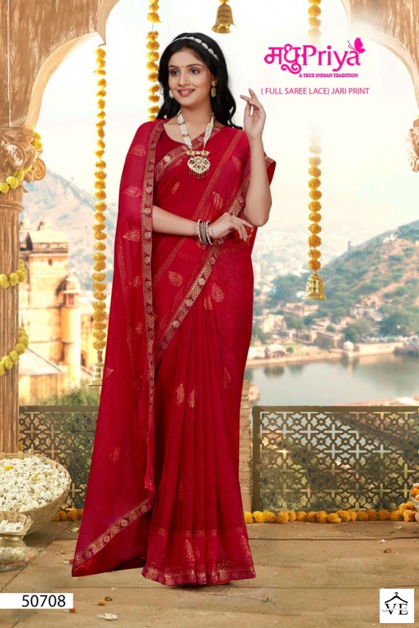Madhupriya Amulya 60 Gm Chiffon Wholesale Saree Catalog — Wholesale Sarees, MPA wholesale from Surat - Gallery Image 2