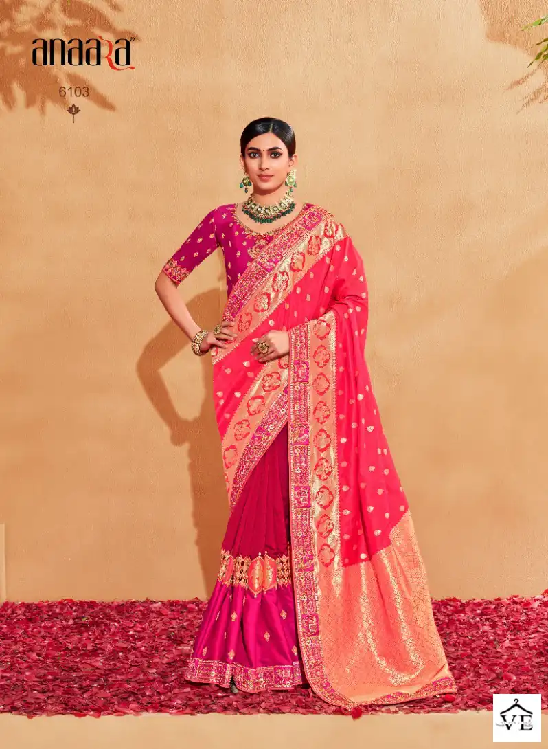 Tathastu Anaara 6101 To 6109 Banaras Silk Wholesale Saree Catalog — Wholesale Sarees, MPA wholesale from Surat - Gallery Image 3