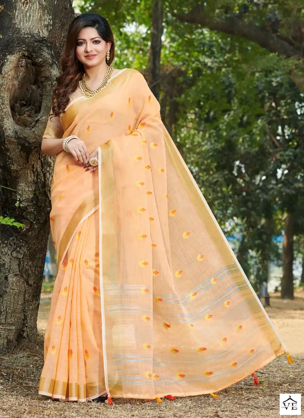 Sangam Anandi Linen Wholesale Saree Catalog — Wholesale Sarees, MPA wholesale from Surat — view 3