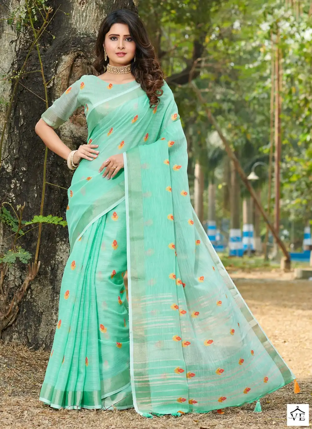 Sangam Anandi Linen Wholesale Saree Catalog — Wholesale Sarees, MPA wholesale from Surat — view 4