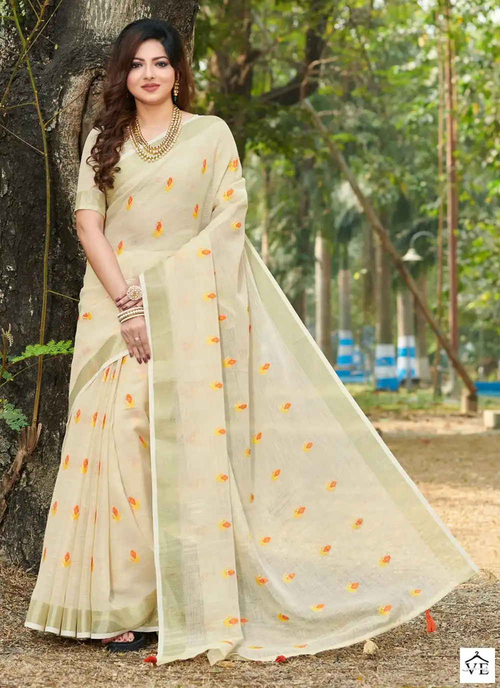 Sangam Anandi Linen Wholesale Saree Catalog — Wholesale Sarees, MPA wholesale from Surat — view 6