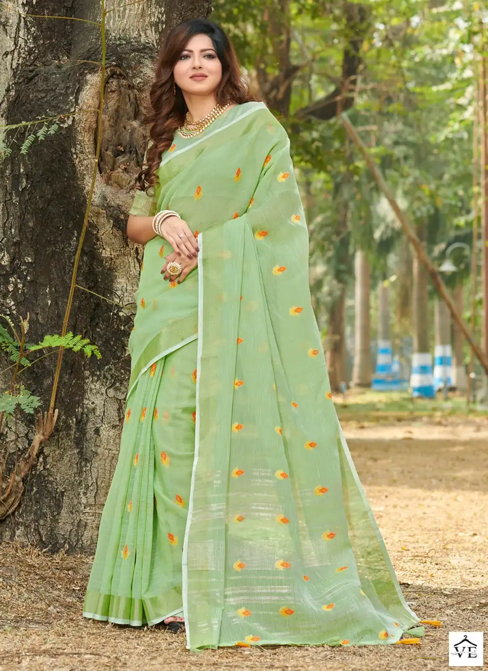 Sangam Anandi Linen Wholesale Saree Catalog — Wholesale Sarees, MPA wholesale from Surat — view 2