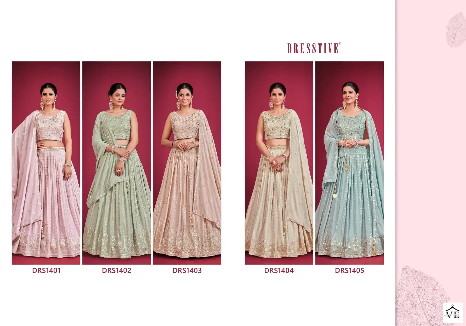 Dresstive Angelica Georgette Wholesale Readymade Lehenga Choli Catalog — Wholesale Lehenga, MPA wholesale from Surat — view 7