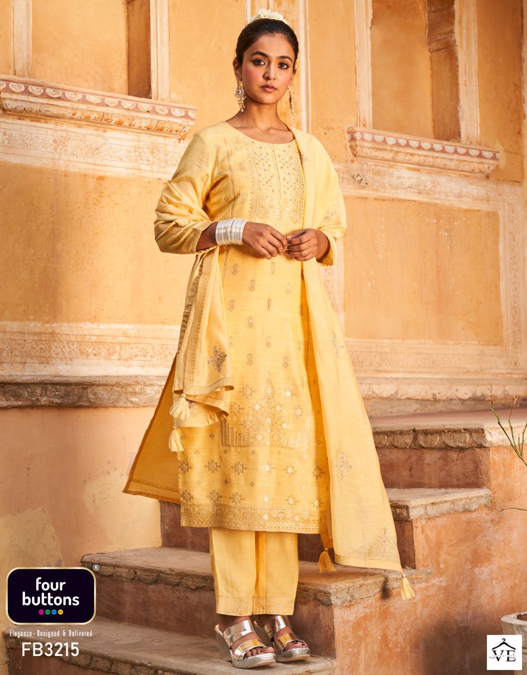 Four Buttons Arzoo Linen Russian Jacquard Wholesale Readymade Suits ...