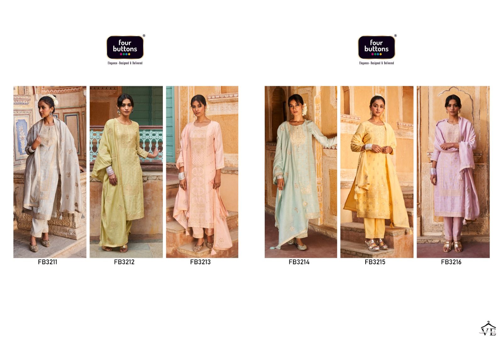 Four Buttons Arzoo Linen Russian Jacquard Wholesale Readymade Suits ...