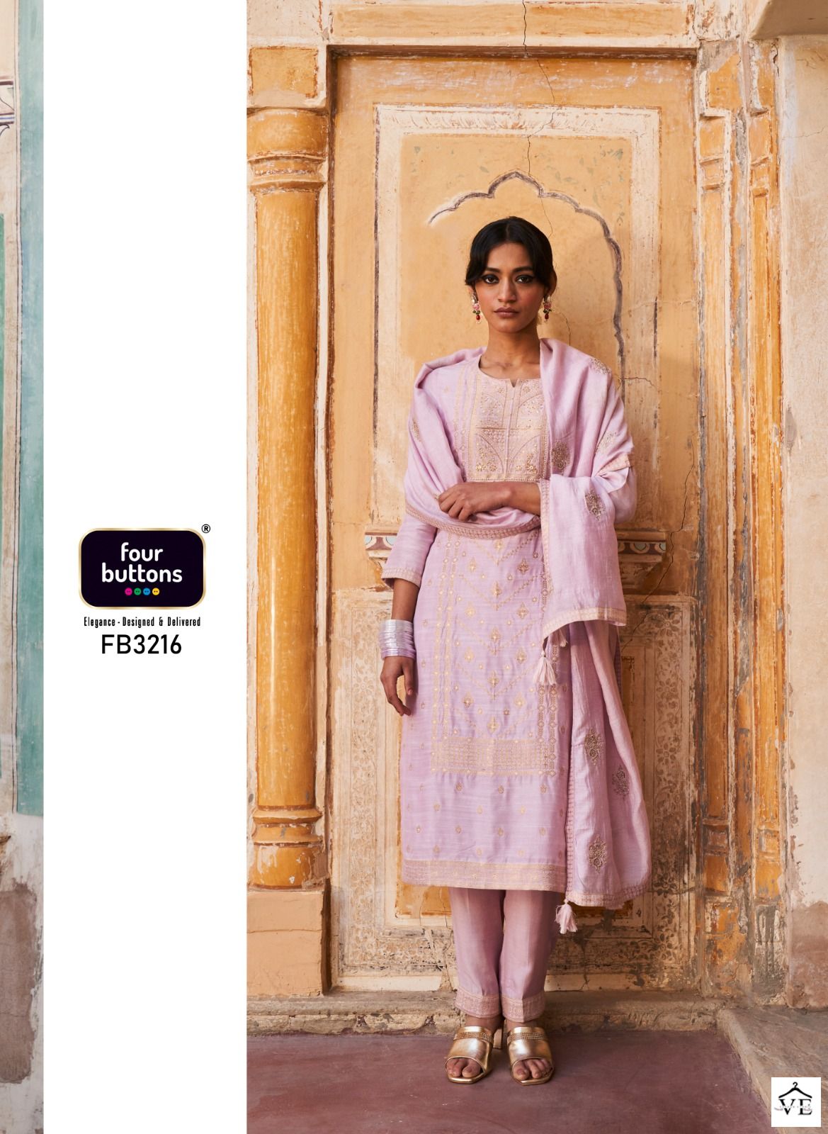 Four Buttons Arzoo Linen Russian Jacquard Wholesale Readymade Suits Catalog — Wholesale Salwar Suits, MPA wholesale from Surat - Gallery Image 3