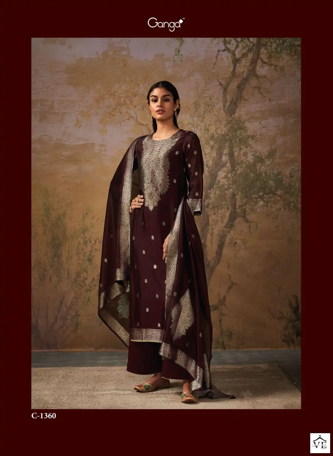 Ganga Ateet Premium Bemberg Silk Woven Jacquard Wholesale Salwar Suit Catalog — Wholesale Salwar Suits, MPA wholesale from Surat - Gallery Image 5
