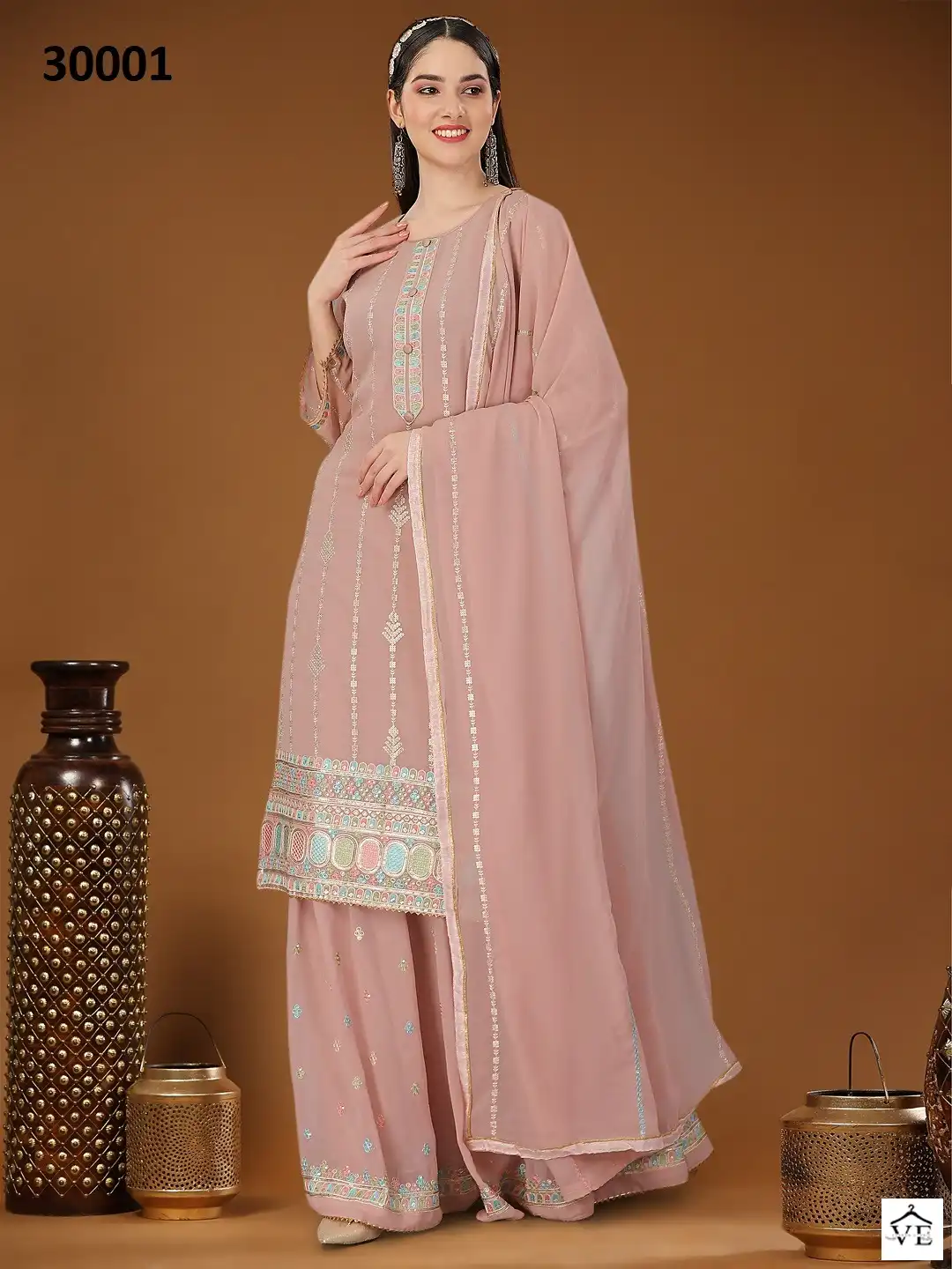 Biva Athvikaa Heavy Georgette Wholesale Salwar Suit Catalog — Wholesale Salwar Suits, MPA wholesale from Surat - Gallery Image 5
