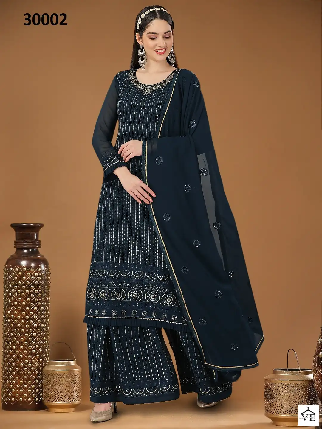 Biva Athvikaa Heavy Georgette Wholesale Salwar Suit Catalog — Wholesale Salwar Suits, MPA wholesale from Surat - Gallery Image 6