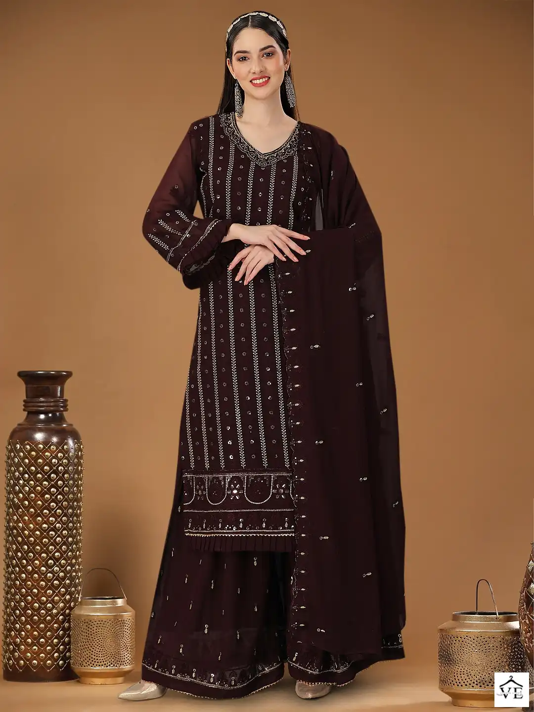 Biva Athvikaa Heavy Georgette Wholesale Salwar Suit Catalog — Wholesale Salwar Suits, MPA wholesale from Surat - Gallery Image 7