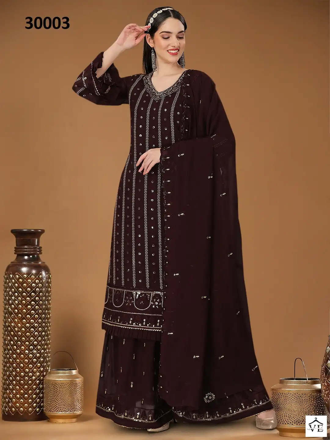 Biva Athvikaa Heavy Georgette Wholesale Salwar Suit Catalog — Wholesale Salwar Suits, MPA wholesale from Surat — view 8