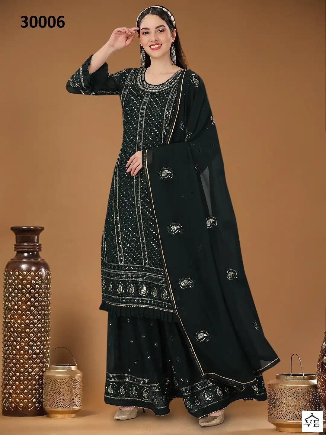Biva Athvikaa Heavy Georgette Wholesale Salwar Suit Catalog — Wholesale Salwar Suits, MPA wholesale from Surat — view 1