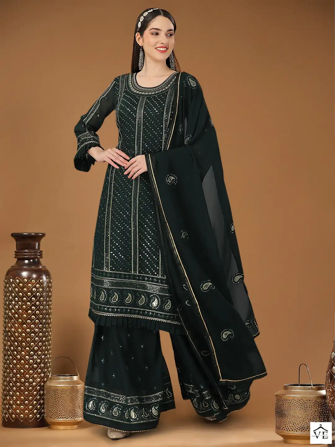 Biva Athvikaa Heavy Georgette Wholesale Salwar Suit Catalog — Wholesale Salwar Suits, MPA wholesale from Surat - Gallery Image 4