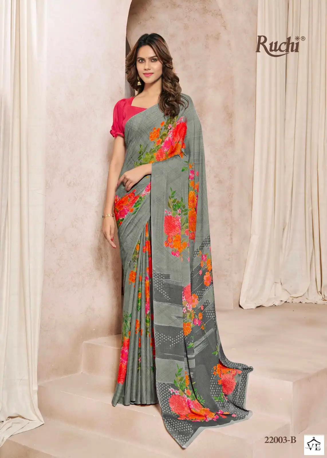 Ruchi Avantika Silk -2 Silk Georgette Wholesale Saree Catalog — Wholesale Sarees, MPA wholesale from Surat - Gallery Image 7
