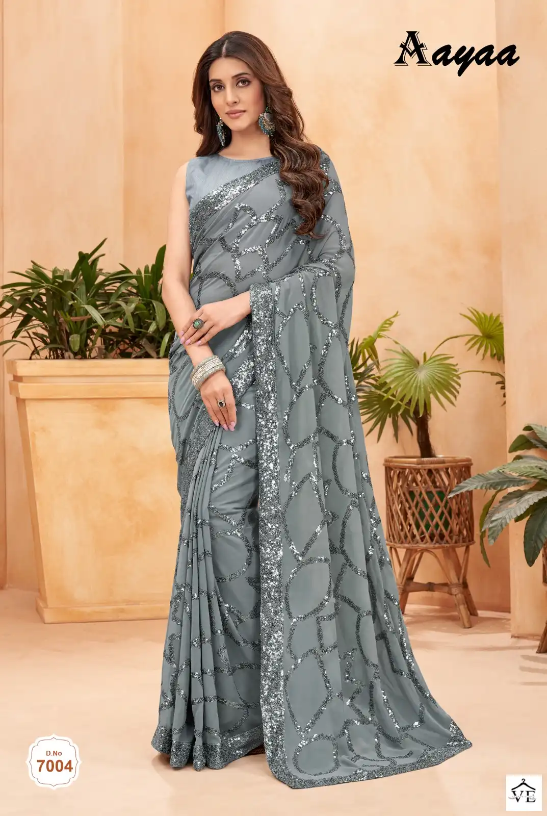 Aayaa Aaradhna Vol 7 Faux Blooming Georgette Wholesale Stylish Saree Catalog — Wholesale Sarees, MPA wholesale from Surat - Gallery Image 4