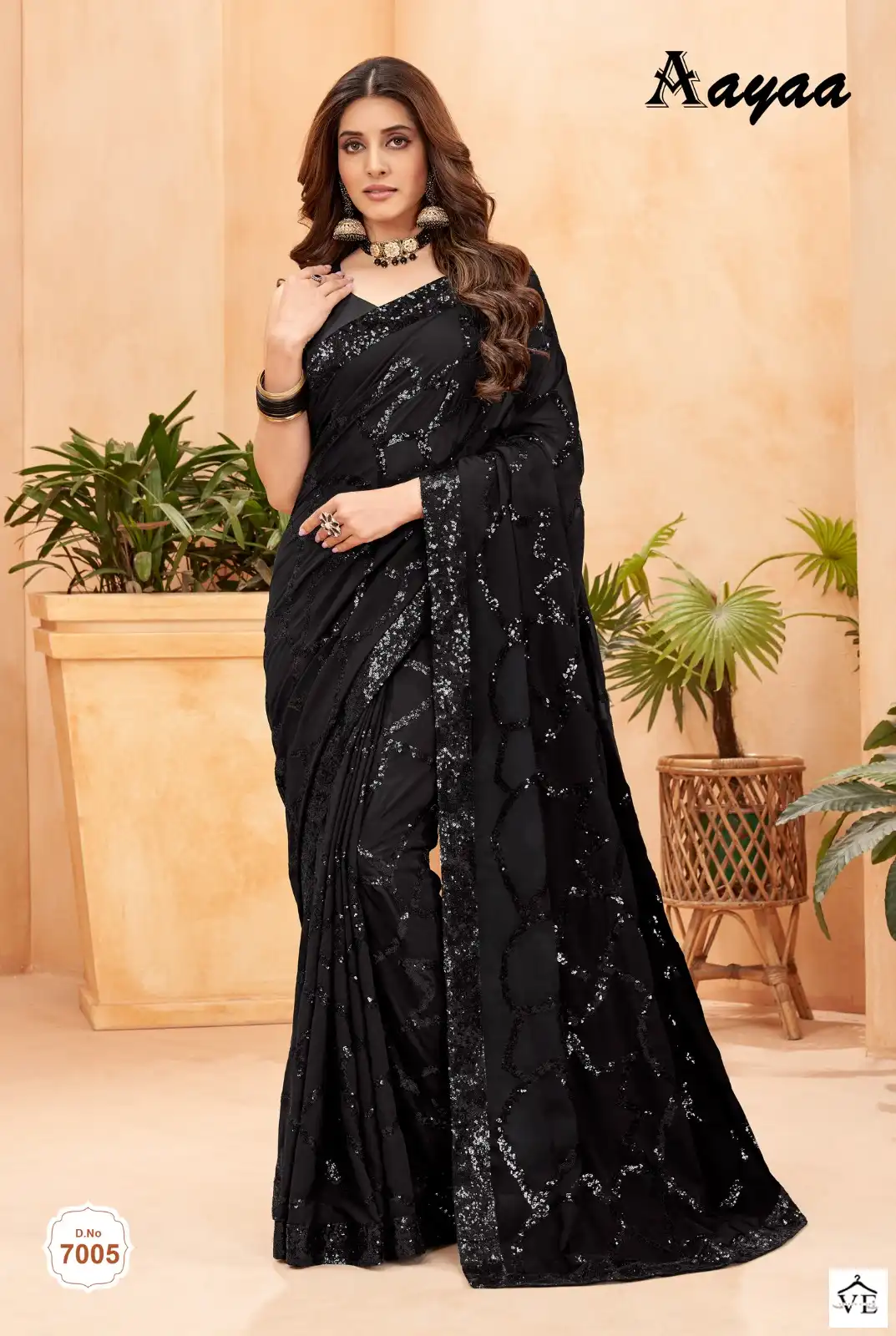Aayaa Aaradhna Vol 7 Faux Blooming Georgette Wholesale Stylish Saree Catalog — Wholesale Sarees, MPA wholesale from Surat — view 6